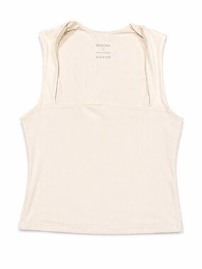 REORIA Women's Square Neck Going Out Crop Tops Double Lined Size L